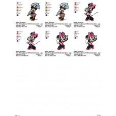 Package 3 Minnie Mouse 03 Embroidery Designs